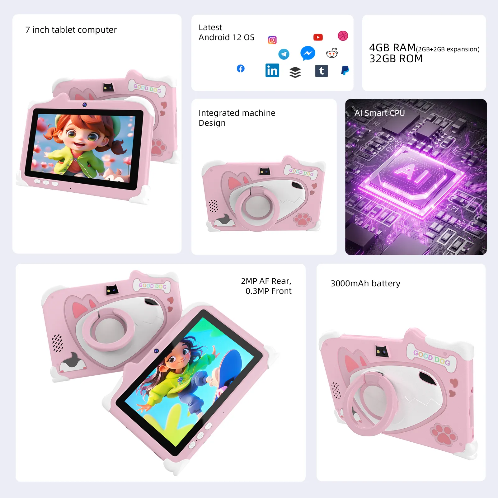 Android Kids Learning Tablets - Peicheng AT73K Kids Tablet