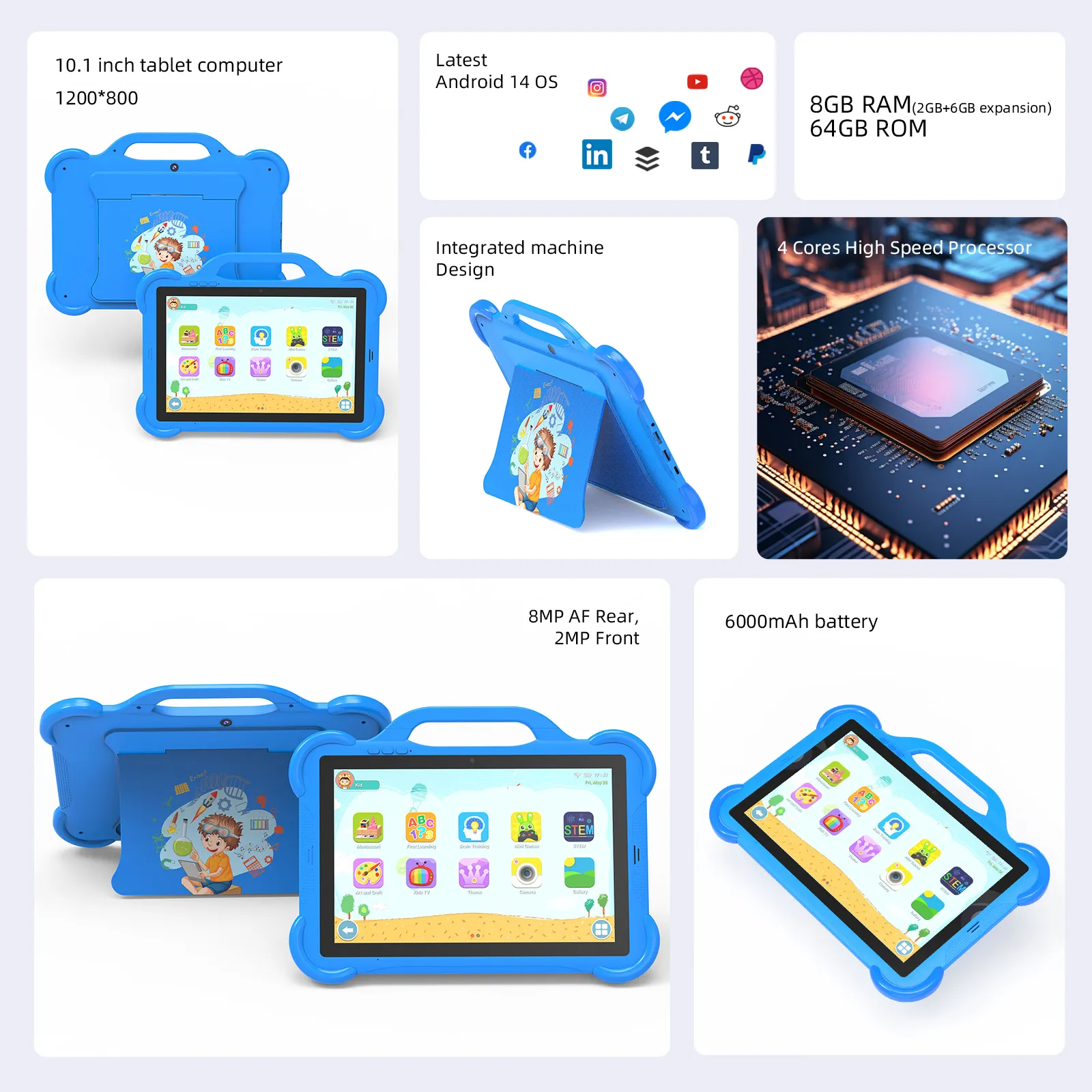 Kidsページ Peicheng AT11K Kid Tablet 10.1'' | Best digital gifts for