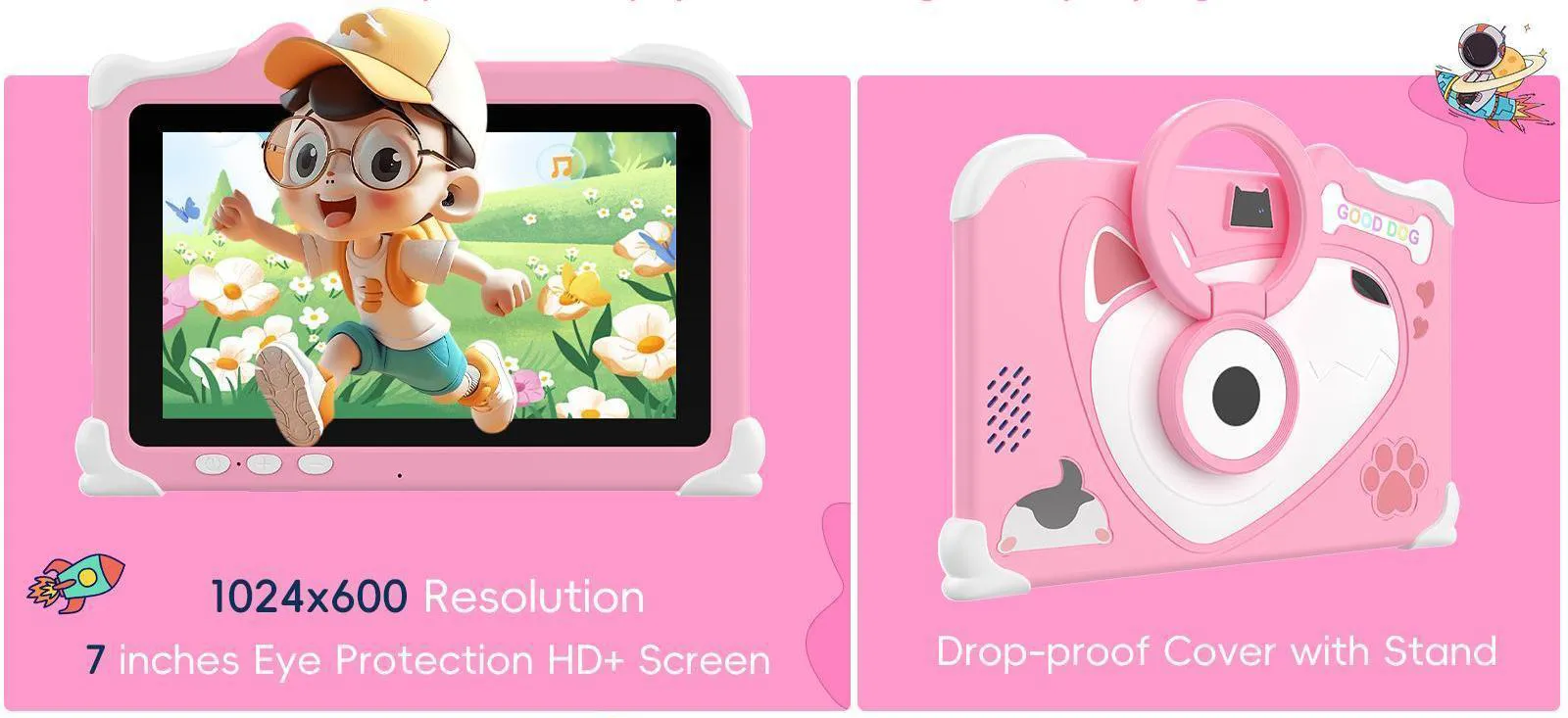 Peicheng AT73K 子供用タブレット 7インチ | 360度回転ブラケット